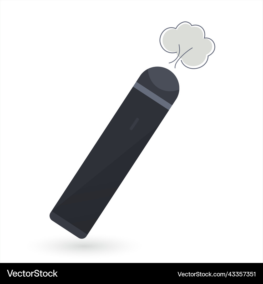 Vape icon electronic cigarette with smoke – Royalty-Free Vector