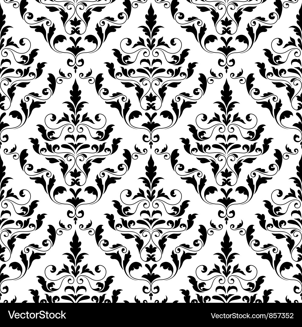 Damask seamless pattern vector image