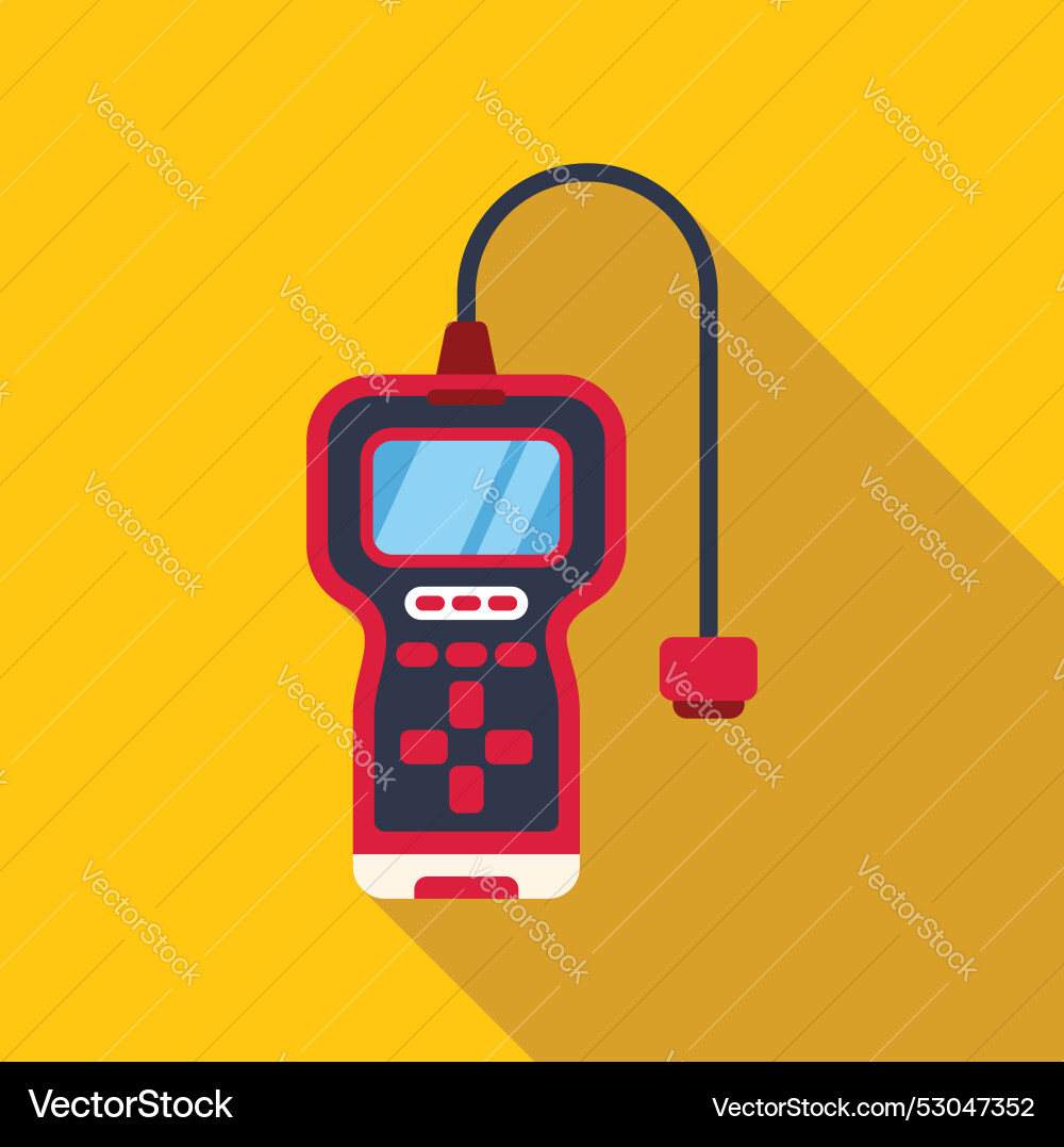 Electronic device with buttons and cable Electronic device with buttons and cable vector image