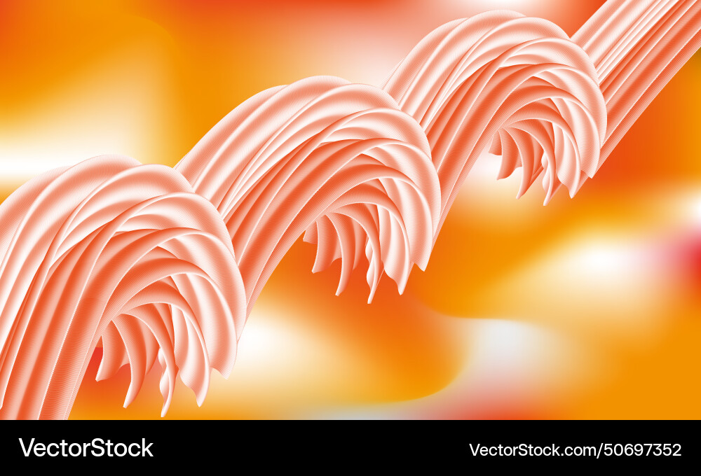 Gradient color wavy fluid shapes background design Vector Image