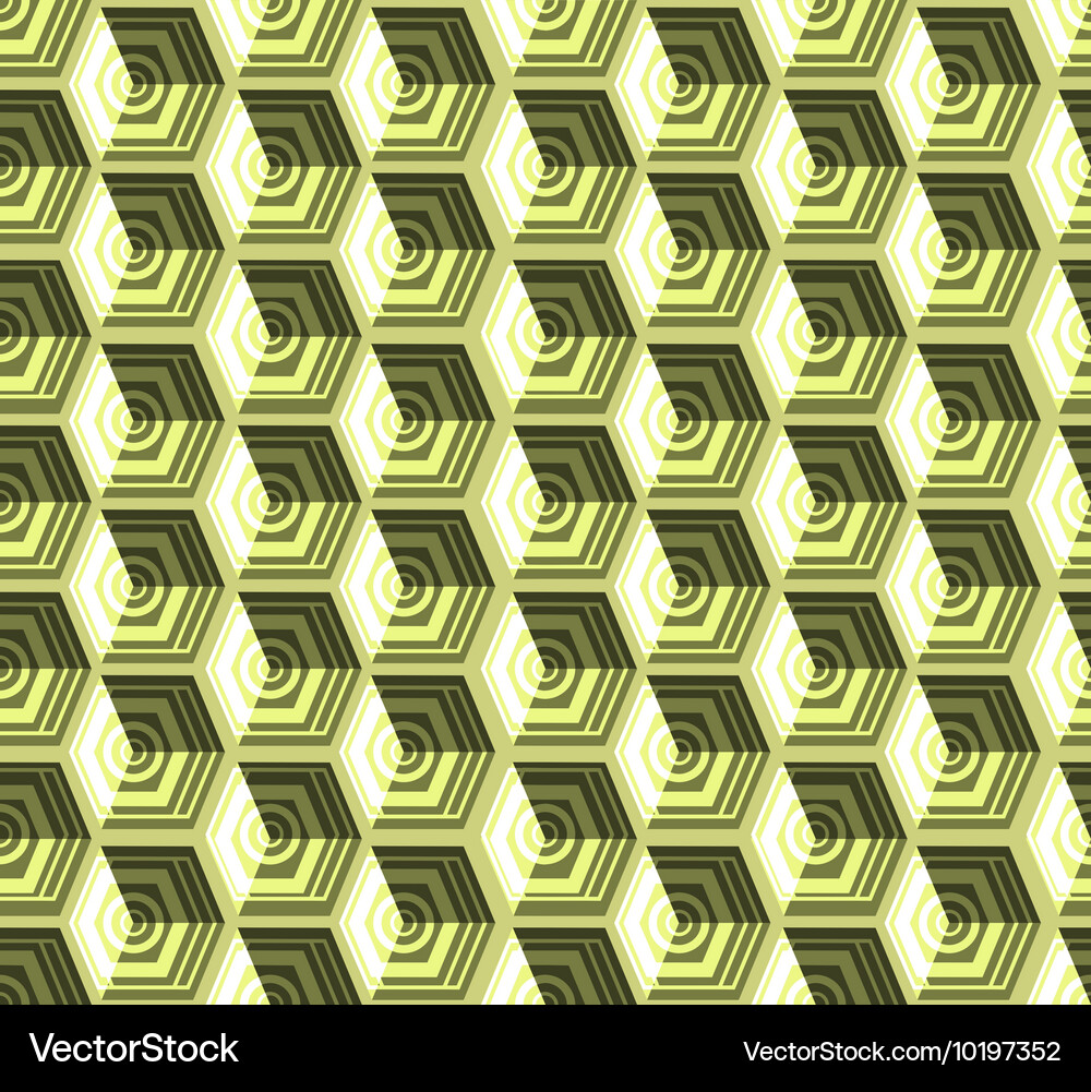 Isometric cubes seamlessly repeatable pattern 3d Vector Image
