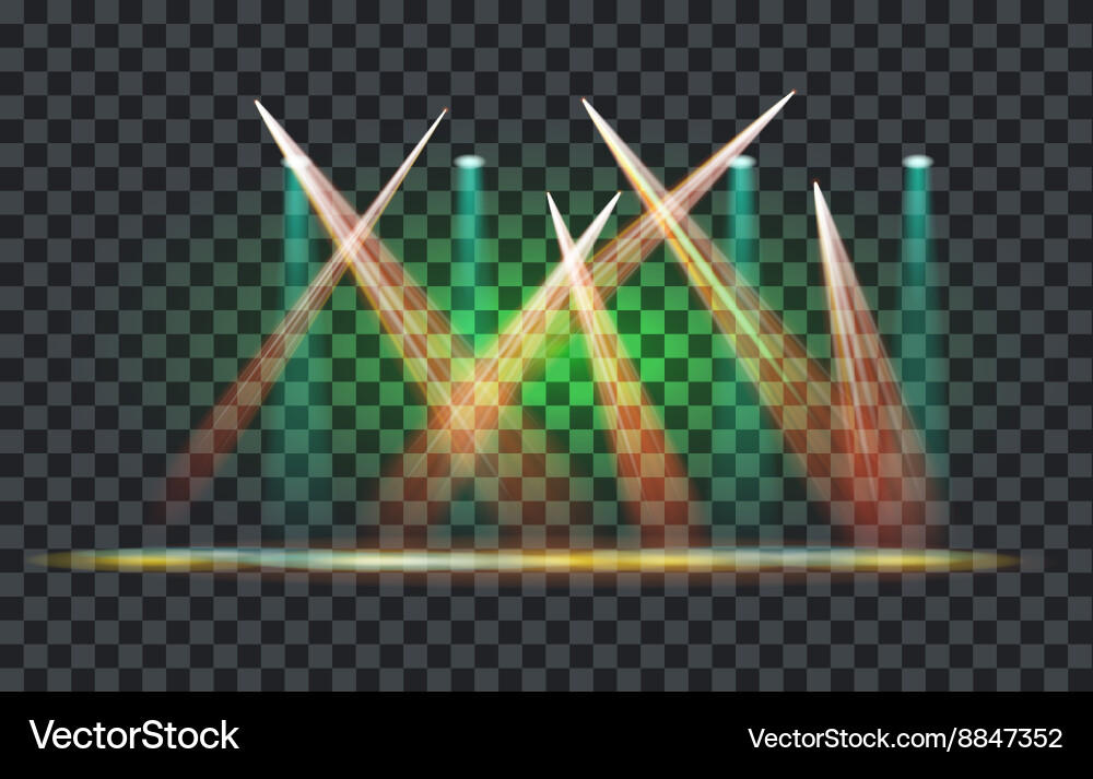 Light effect spotlight with transparent background Vector Image