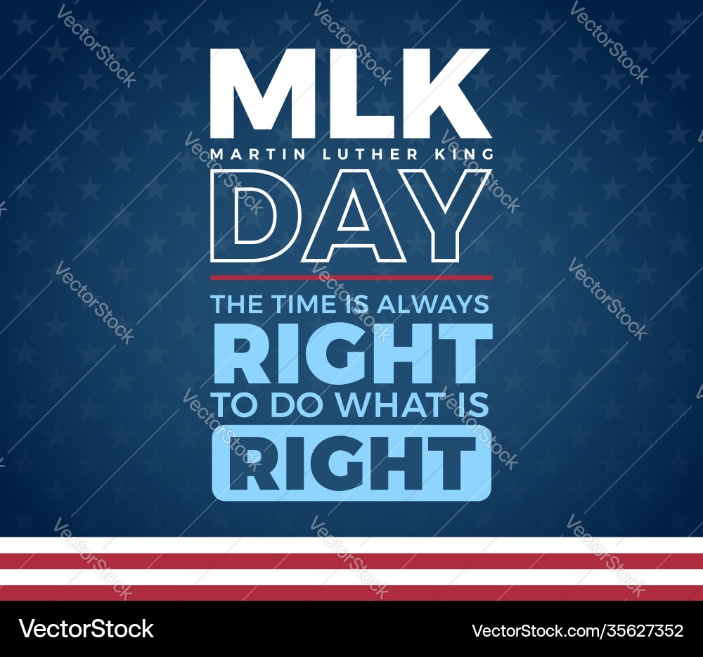 MLK Day Quote - Patriotic Vector Image