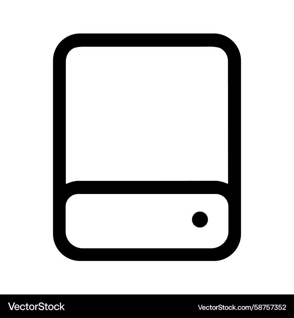 Server Storage Icon - Outline Style Vector Image