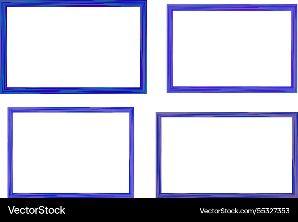 Blue pattern colorful rectangular frames set Blue pattern colorful rectangular frames set Vector Image