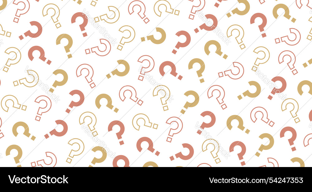 Colorful Question Mark Pattern Vector Image