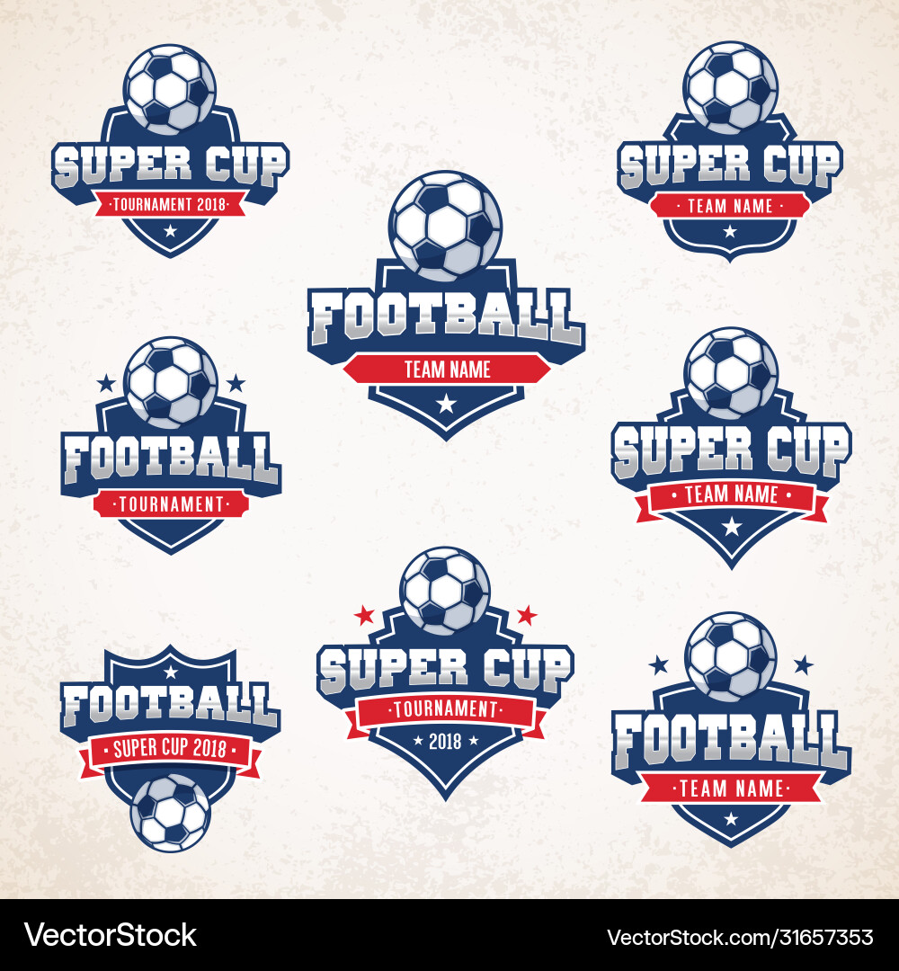 Football Logo Collection vector image