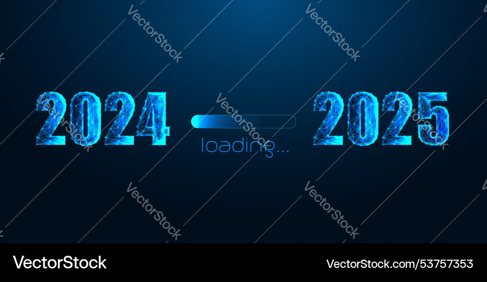 Futuristic loading from 2024 to 2025 business web Vector Image