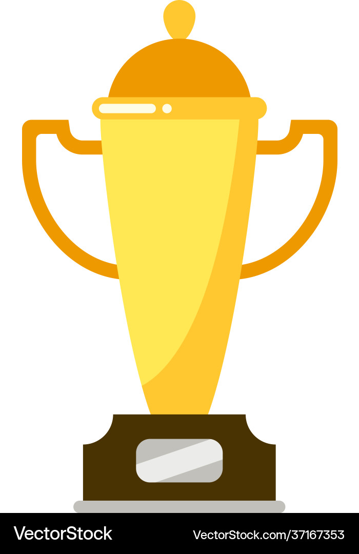 Golden Cup für Siegermeister isoliert auf weiß Golden Cup für Siegermeister isoliert auf weiß vektorbild