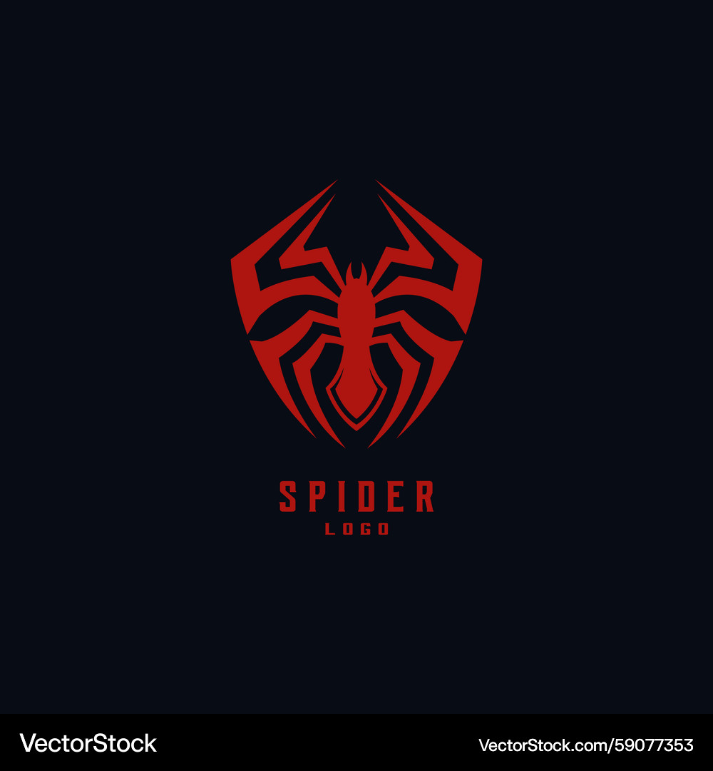 Spider man icon logo design with shield – Lizenzfreie Vektorgrafik |  VectorStock, image size:1000x1080