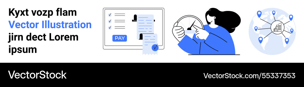 Task management online payment navigation Task management online payment navigation vector image