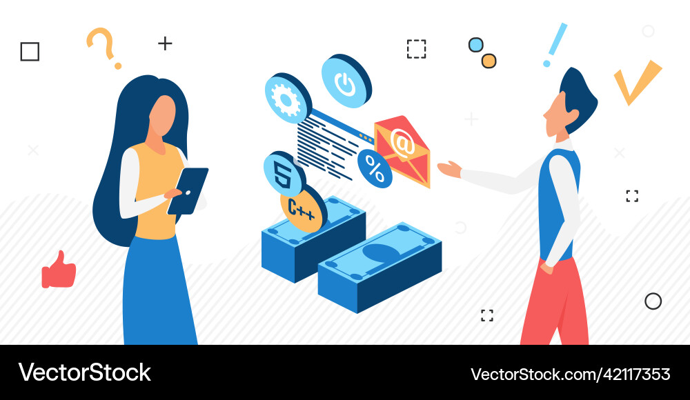 Web application development on remote servers Web application development on remote servers vector image