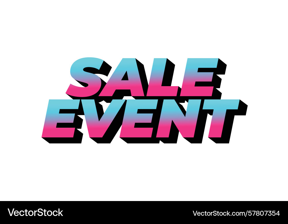 Bold colorful text displaying sale event Vector Image