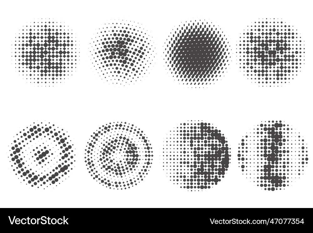 Circle Dots Gradient Pattern vector image
