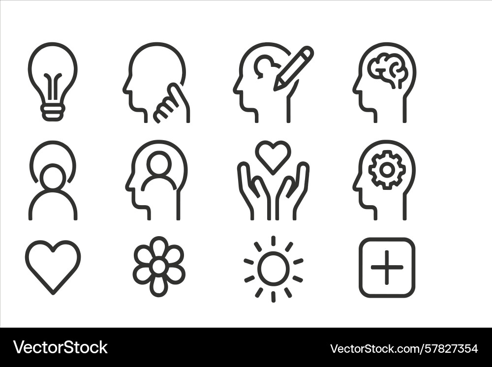 Collection of minimalist web icons representing Collection of minimalist web icons representing vector image