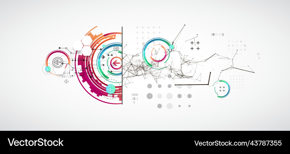Abstract background on technological Abstract background on technological vector image