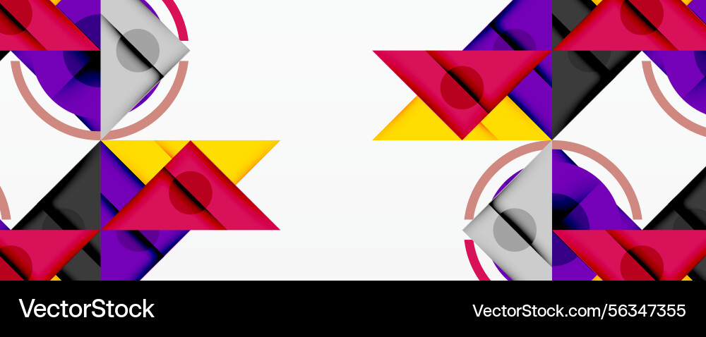 Abstract geometric pattern triangles circles Vector Image