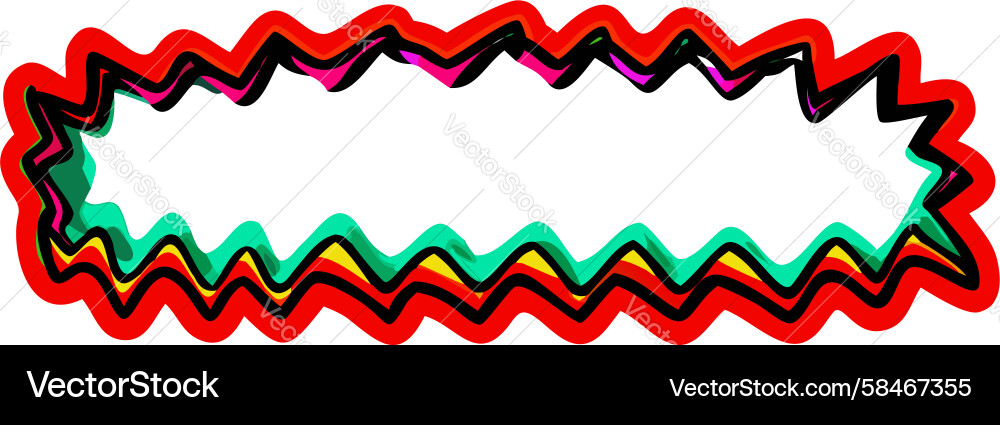 Dynamic Red Wavy Border Frame Vector Image