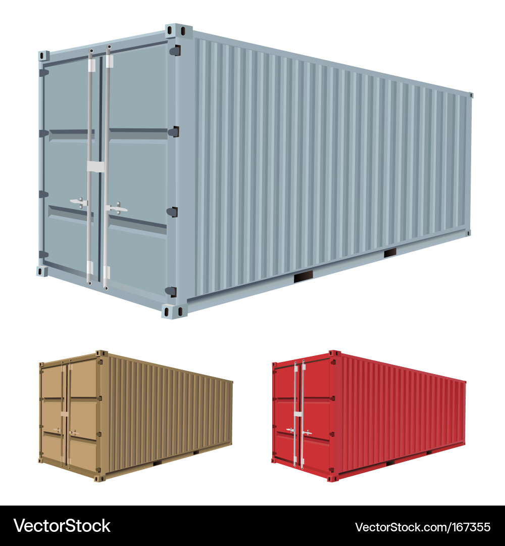 Freight Container Stack Vector Image
