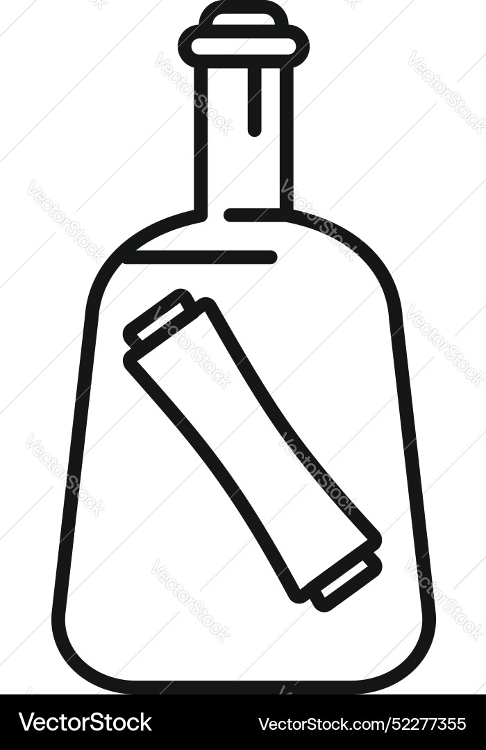 Message in a bottle drawing depicting Message in a bottle drawing depicting vector image
