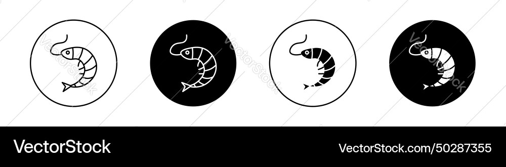 Shrimp icon Royalty Free Vector Image - VectorStock