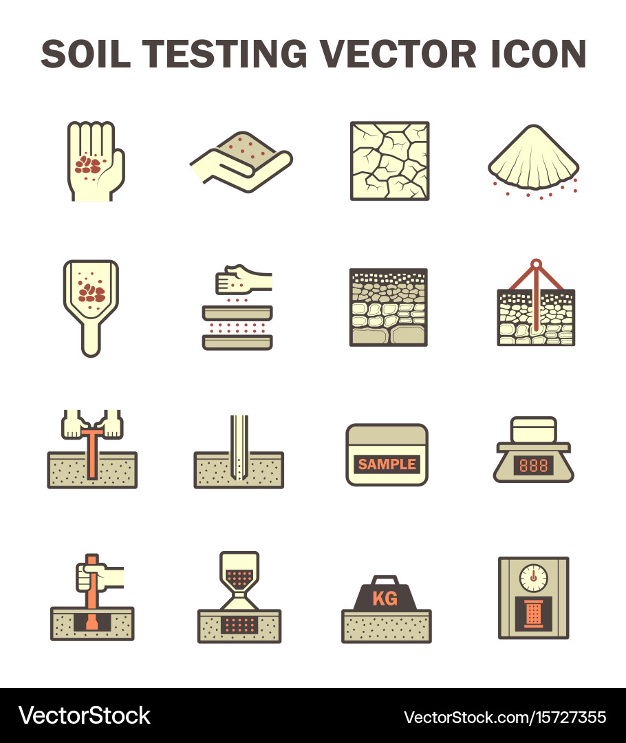 Soil test icon Royalty Free Vector Image - VectorStock