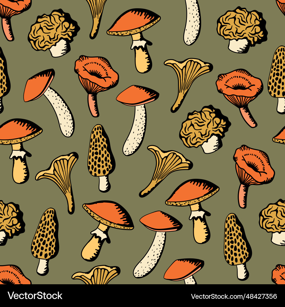 A charming seamless pattern featuring an array A charming seamless pattern featuring an array Vector Image