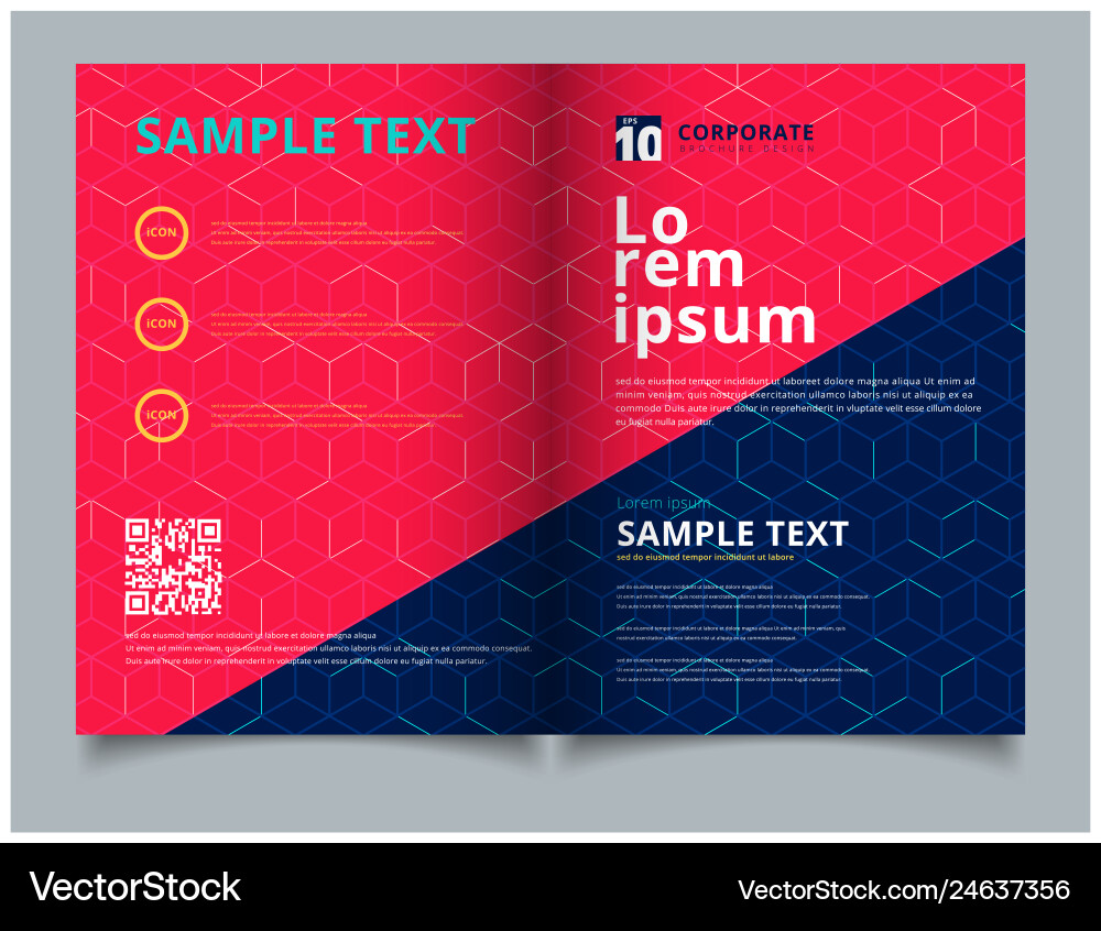 Abstract Cube Brochure Template vector image
