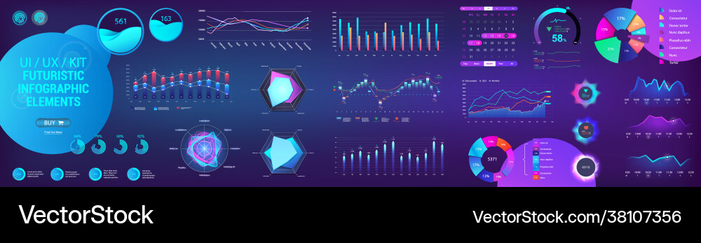 Analytic set ui ux gui for mobile app dashboard Analytic set ui ux gui for mobile app dashboard vector image