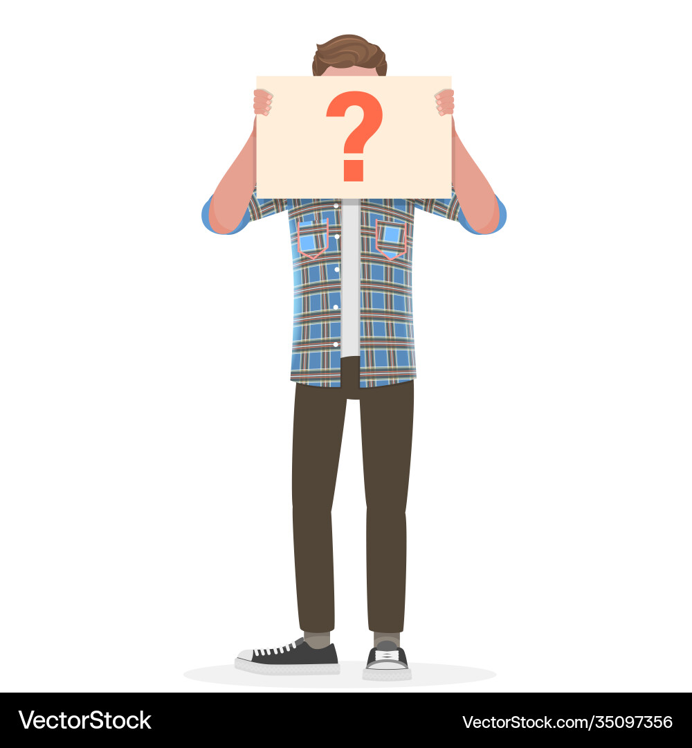 Anonymous Person with Question Mark vector image