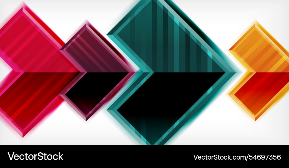 Arrow symbols created with 3d effects and line Arrow symbols created with 3d effects and line vector image