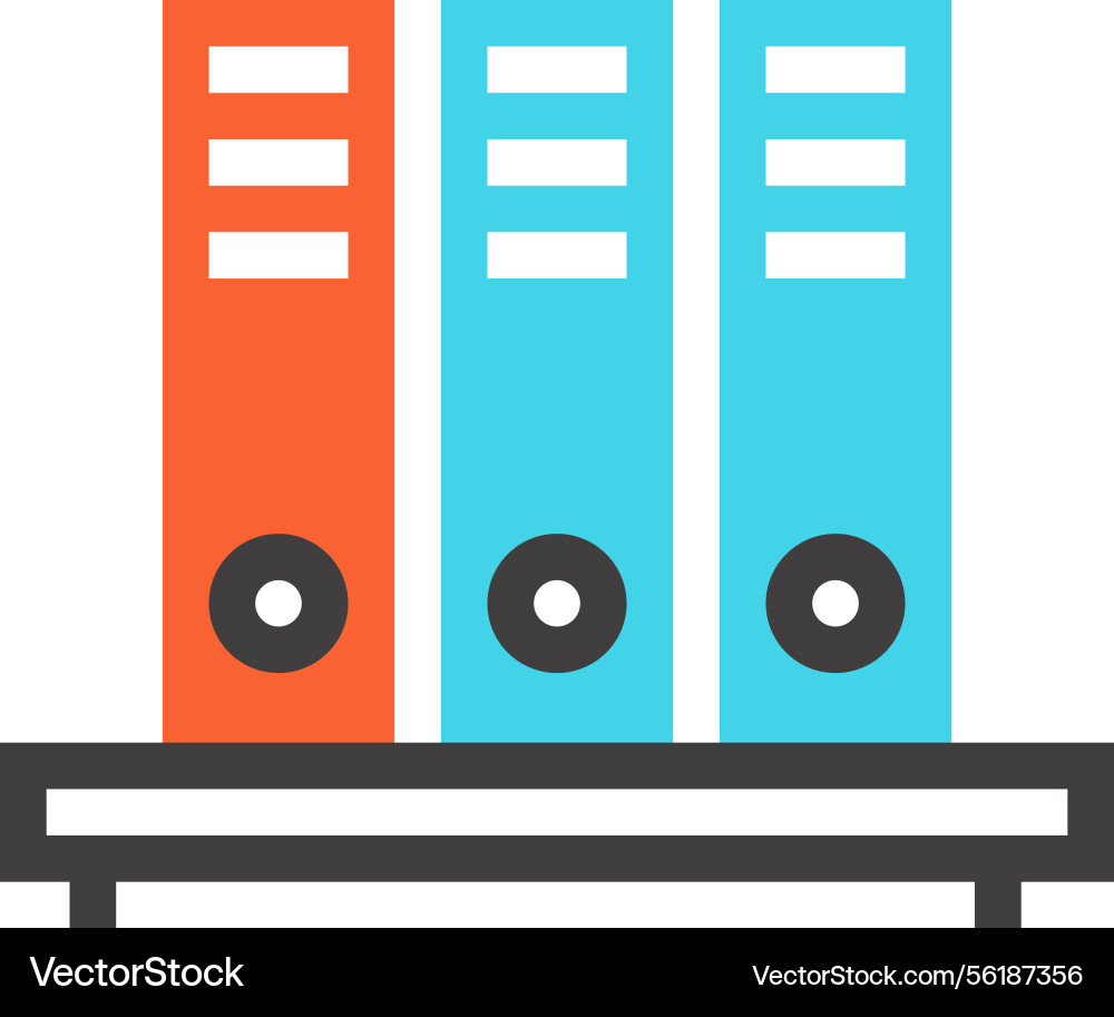 Files shelf icon Files shelf icon vector image