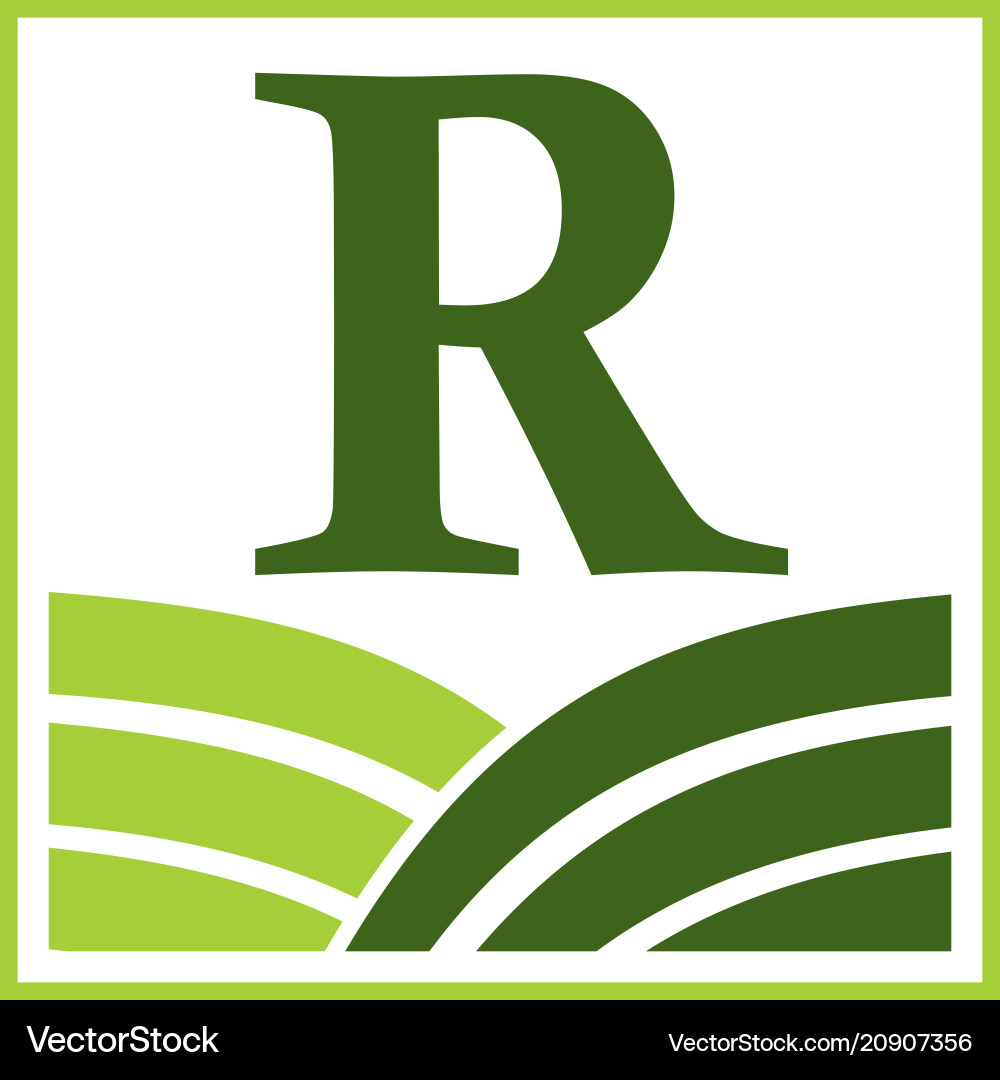 Green project solution center initial r vector image