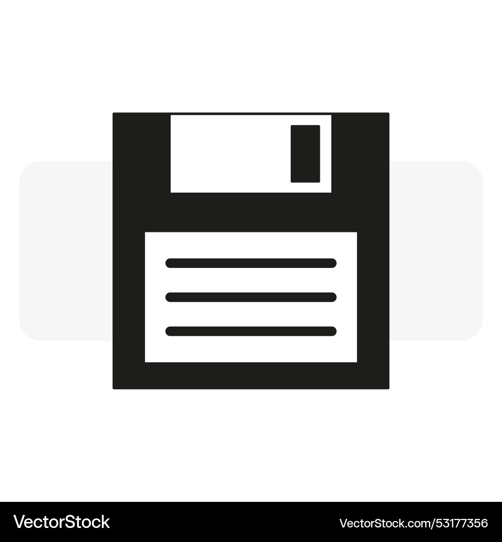 Modern floppy disk icon computer technology Modern floppy disk icon computer technology vector image