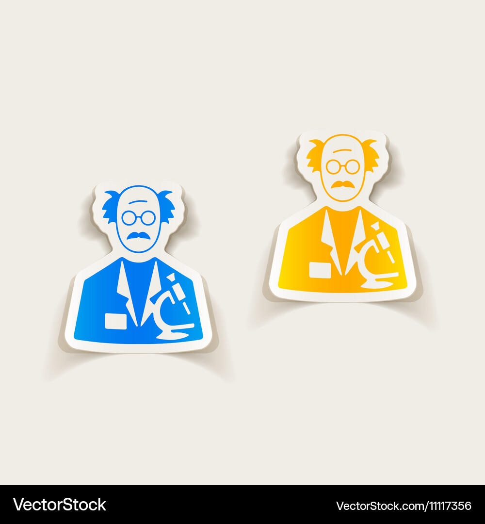 Realistic design element scientist Vector Image
