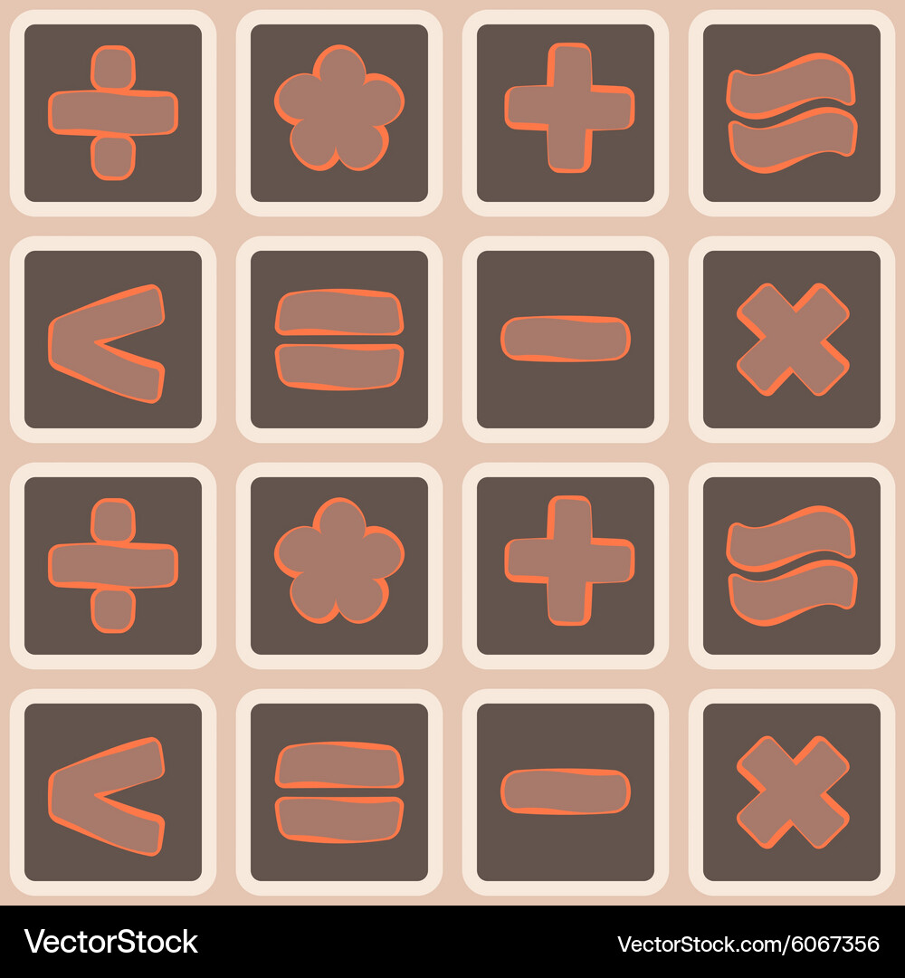 Seamless background with arithmetic symbols Vector Image