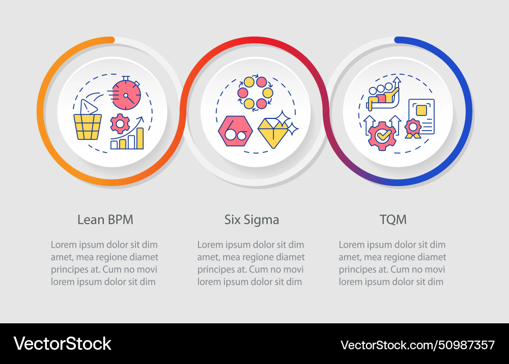 Bpm principles loop infographic template Bpm principles loop infographic template vector image
