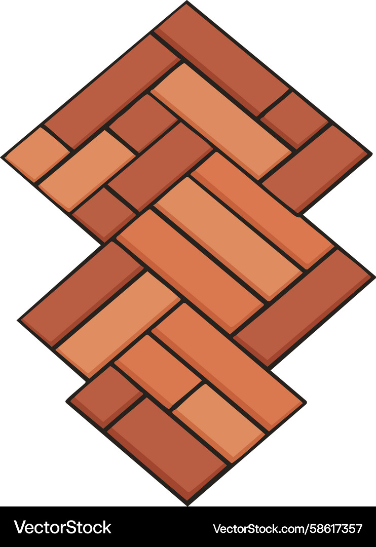 Brick pattern with red and brown color blocks Vector Image