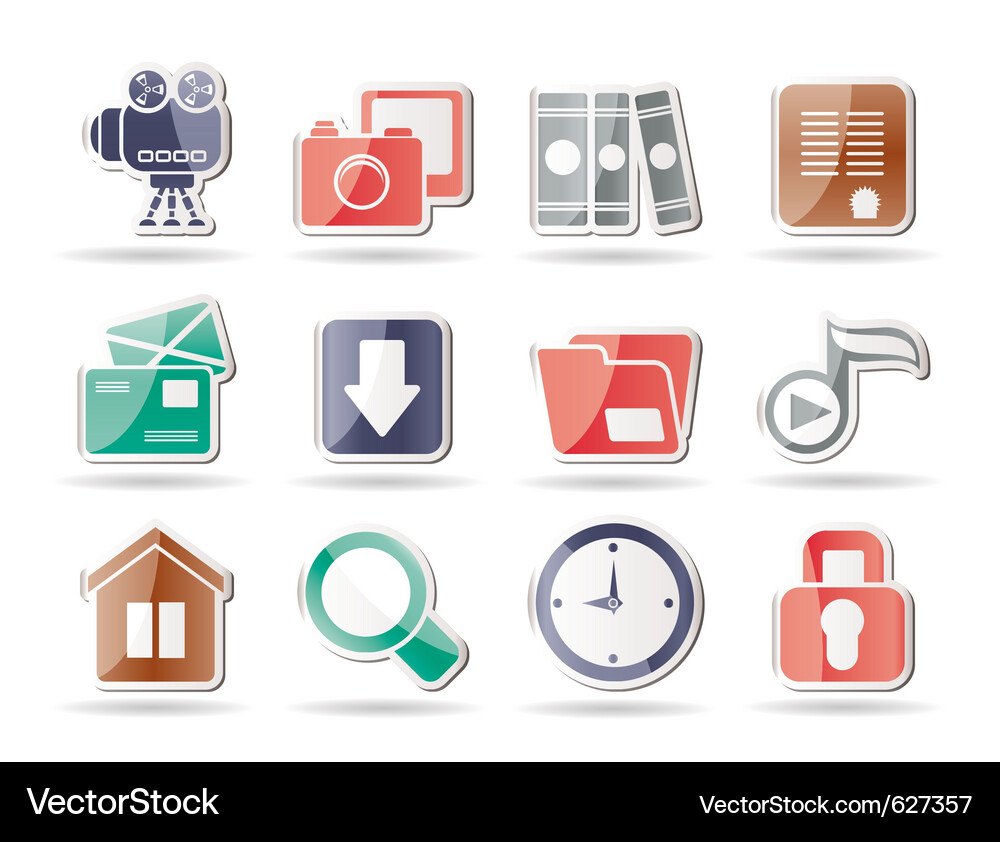 Computer and website icons Vector Image