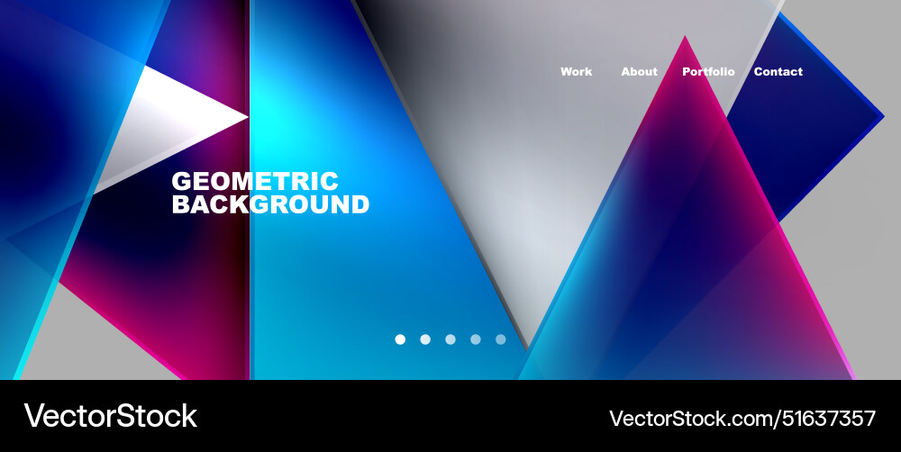 Gradient triangle geometric minimal wallpaper Vector Image