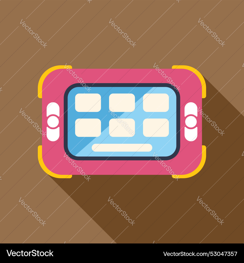 Pink tablet computer with blank screen displaying Pink tablet computer with blank screen displaying vector image