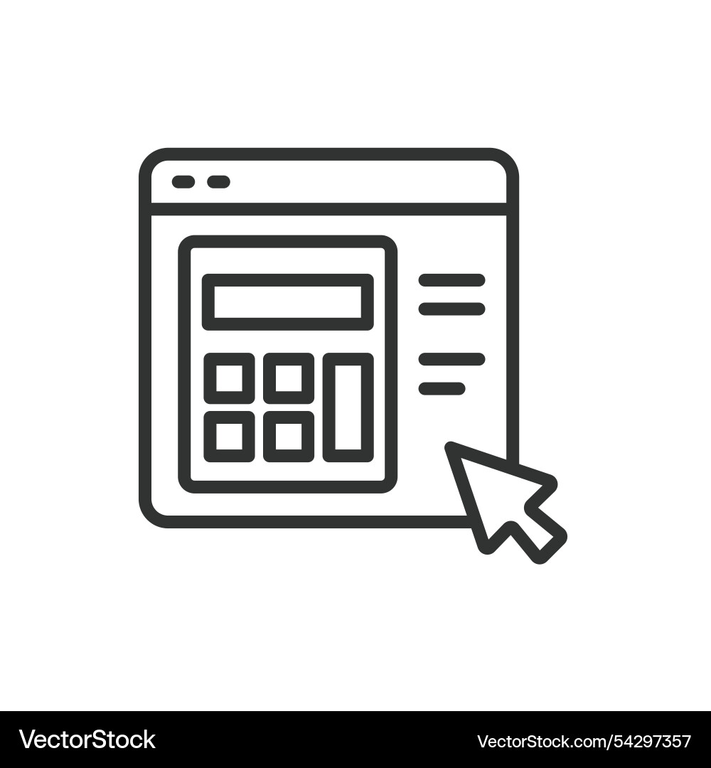 Web Calculation Service Icon Vector Image