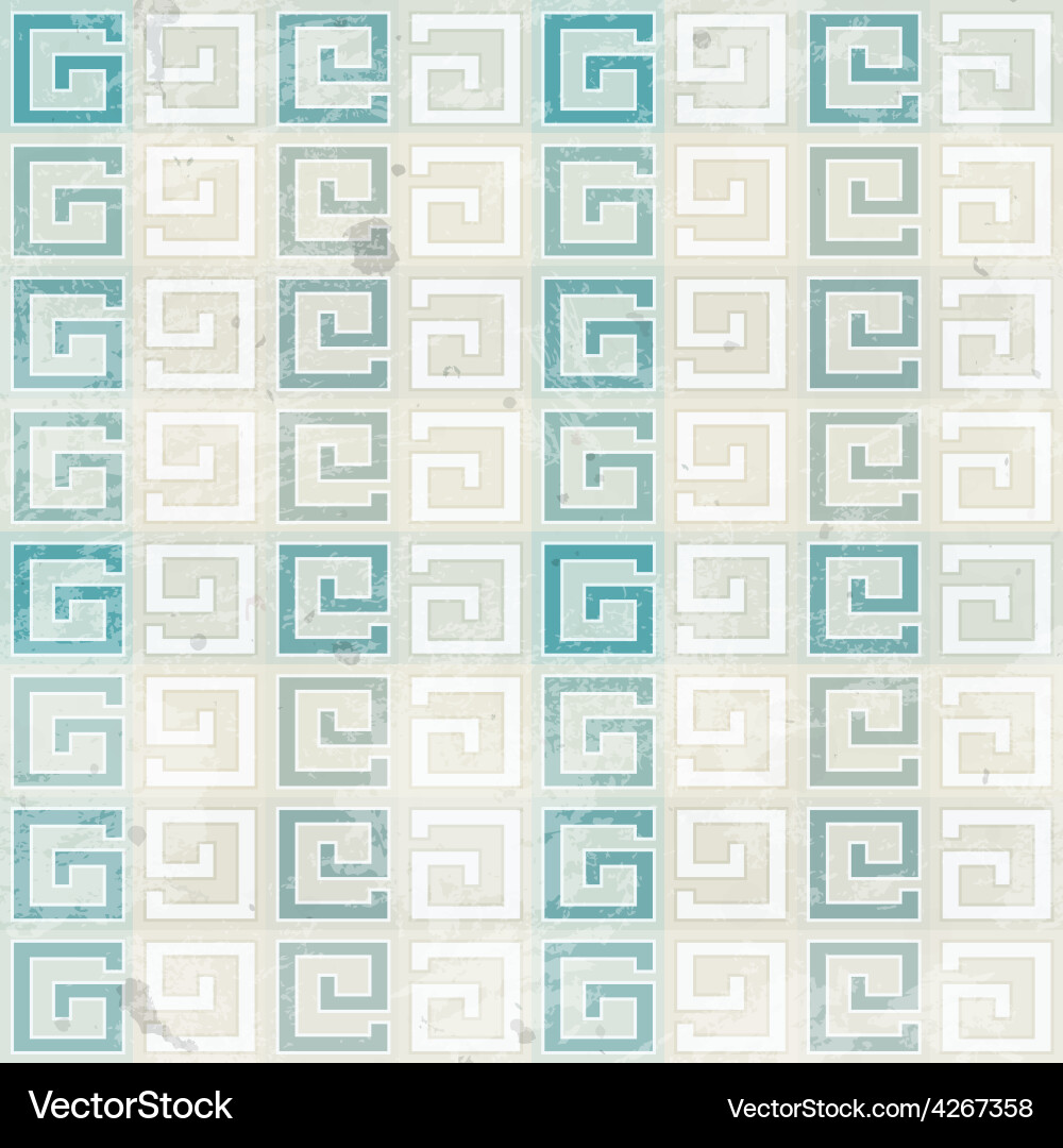 Ancient seamless pattern with grunge effect Vector Image