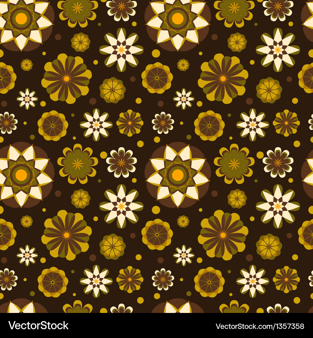 Geometric Floral Pattern Vector Image