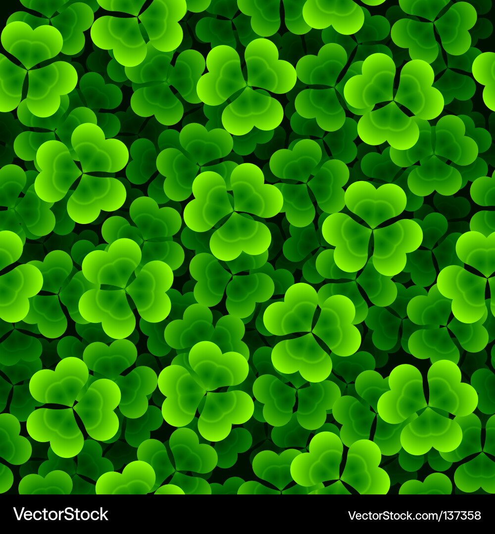 Shamrock Seamless Pattern Vector Image