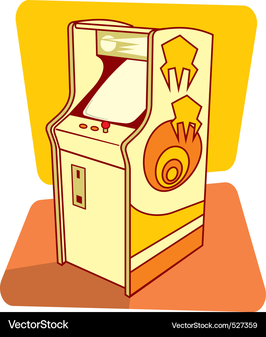 Retro Arcade Game Console Vector Image