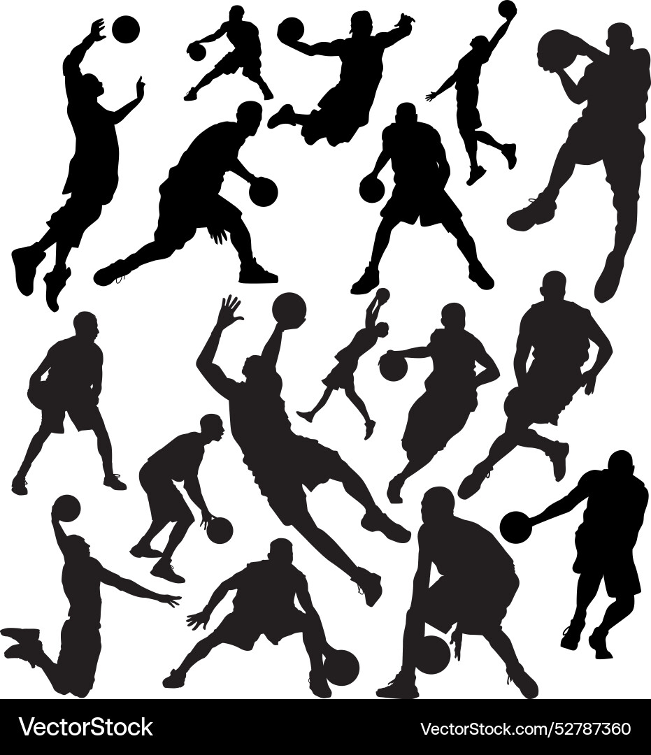 Basketball players Vector Image
