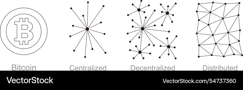 Bitcoin and blockchain concept Bitcoin and blockchain concept vector image