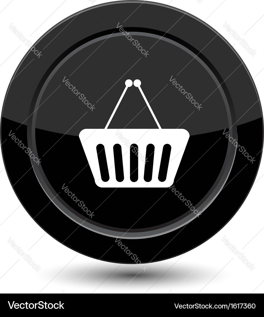Button with shop cart Vector Image