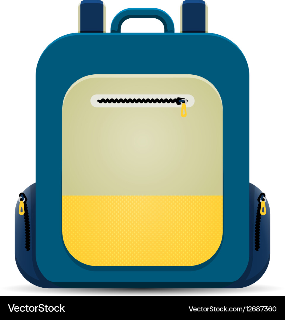Flat backpack Royalty Free Vector Image - VectorStock
